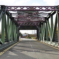 Buy canvas prints of A Bascule Bridge in Birkenhead UK by Frank Irwin