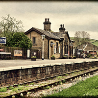 Buy canvas prints of Keighley & Worth Valley Railway- Grunged by Frank Irwin