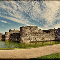 Buy canvas prints of Anglesey’s ancient Beaumaris castle by Frank Irwin