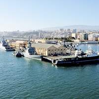 Buy canvas prints of The Spanish naval base in Gran Canaria by Frank Irwin