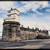 Buy canvas prints of Fort Perch Rock, New Brighton, Wirral (Grunge effe by Frank Irwin