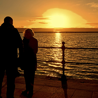 Buy canvas prints of Sunset viewed from West Kirby, Wirral, UK by Frank Irwin