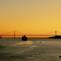 Buy canvas prints of Portuguese sunrise on the River Tagus by Frank Irwin