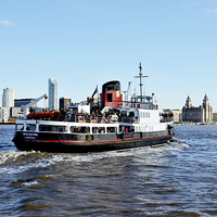 Buy canvas prints of Mersey Ferryboat Royal Daffodil (Artistic effect) by Frank Irwin