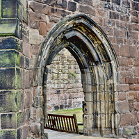 Buy canvas prints of One of Birkenhead Priory’s (St. Mary’s Church) arc by Frank Irwin