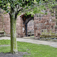 Buy canvas prints of One of Birkenhead Priory’s (St. Mary’s Church) old by Frank Irwin