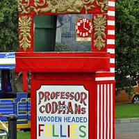 Buy canvas prints of Traditional Punch & Judy booth by Frank Irwin