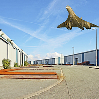 Buy canvas prints of Deserted Industrial Estate on a sunny day by Frank Irwin