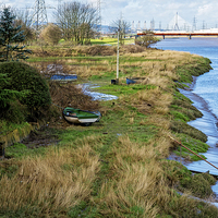 Buy canvas prints of Dee riverside at Connah’s Quay by Frank Irwin