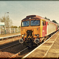 Buy canvas prints of Virgin train 57309, grunged effect by Frank Irwin