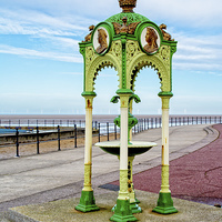 Buy canvas prints of Hoylake’s Victorian drinking fountain. by Frank Irwin