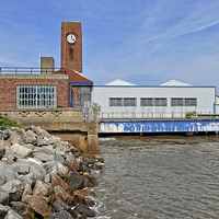 Buy canvas prints of Seacombe Ferry terminal, Wirral, UK by Frank Irwin