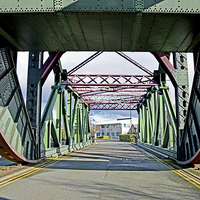 Buy canvas prints of Egerton (bascule type) Bridge, Birkenhead, UK by Frank Irwin