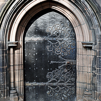 Buy canvas prints of One of the many doors in Chester Cathedral, by Frank Irwin