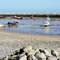 Buy canvas prints of The tranquil harbour of Rhos-on-Sea by Frank Irwin