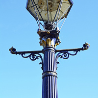 Buy canvas prints of Victorian lamp in Happy Valley, Llandudno by Frank Irwin