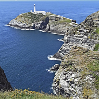 Buy canvas prints of South Stack Island & lighthouse, Anglesey by Frank Irwin