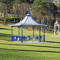 Buy canvas prints of Happy Valley, Alice themed bandstand by Frank Irwin