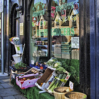 Buy canvas prints of A typical greengrocer’s shop front by Frank Irwin