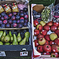 Buy canvas prints of Typical greengrocer’s produce by Frank Irwin