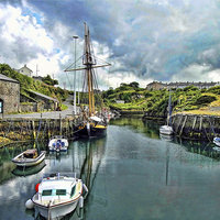 Buy canvas prints of The Inner Amlwych Harbour, Anglsey, North Wales by Frank Irwin