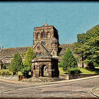 Buy canvas prints of St George’s URC, Thornton Hough, Wirral, UK by Frank Irwin
