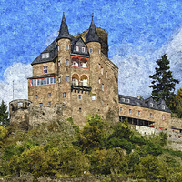Buy canvas prints of Burg Katz artisticall produced by Frank Irwin