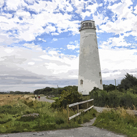 Buy canvas prints of Artistic work of Leasowe Lighthouse by Frank Irwin