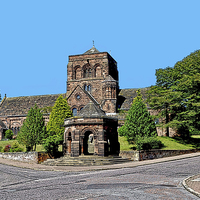 Buy canvas prints of St George’s URC, Thornton Hough by Frank Irwin