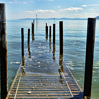 Buy canvas prints of The pier at Rhos on Sea, North Wales, UK by Frank Irwin