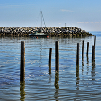 Buy canvas prints of Under-water pier at Rhos on Sea, North Wales by Frank Irwin