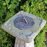 Buy canvas prints of Traditional Sundial on a stone plinth by Frank Irwin