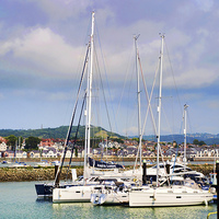 Buy canvas prints of Conway marina, North Wales by Frank Irwin
