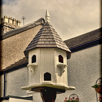 Buy canvas prints of  An example of a Dovecote in Grunged effect by Frank Irwin