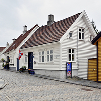 Buy canvas prints of Ttimber 'protected' houses in stavanger, Norway by Frank Irwin