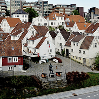 Buy canvas prints of Ttimber 'protected' houses in stavanger, Norway by Frank Irwin
