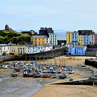 Buy canvas prints of Artistic view of Tenby Harbour by Frank Irwin