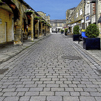 Buy canvas prints of  A typical road in Wetherby, artistically done by Frank Irwin