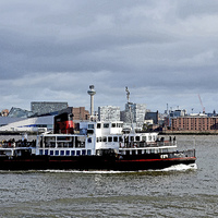 Buy canvas prints of Mersey Ferry Royal Iris as an oil painting by Frank Irwin