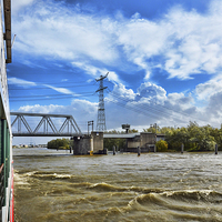 Buy canvas prints of Approaching one of the many Rhine bridges. by Frank Irwin