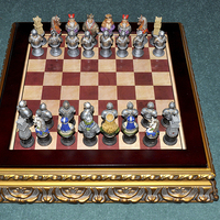 Buy canvas prints of Reproduction medieval chess set  by Frank Irwin