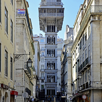 Buy canvas prints of  Lisbon, Elevator de Santa Justa by Frank Irwin