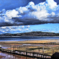 Buy canvas prints of  Artistic view across Rhos-on-Sea by Frank Irwin