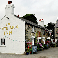 Buy canvas prints of The White Lion, Llanelian by Frank Irwin