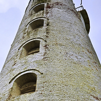 Buy canvas prints of  Looking up Leasowe Lighthouse by Frank Irwin