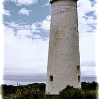 Buy canvas prints of  Leasowe Lighthouse with Grunged effect by Frank Irwin