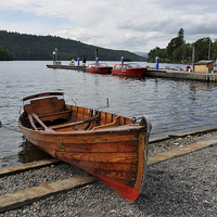 Buy canvas prints of  A rowing boat on Windermere by Frank Irwin