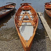 Buy canvas prints of  A new rowing boat on Derwent Water by Frank Irwin