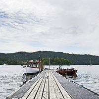 Buy canvas prints of  A pier on Windermere by Frank Irwin