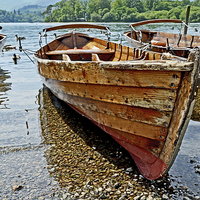 Buy canvas prints of  A Rowing boat on Derwent Water by Frank Irwin